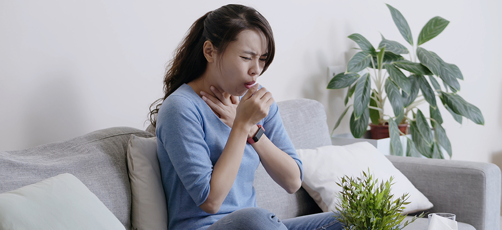 Lung cancer symptoms such as coughing