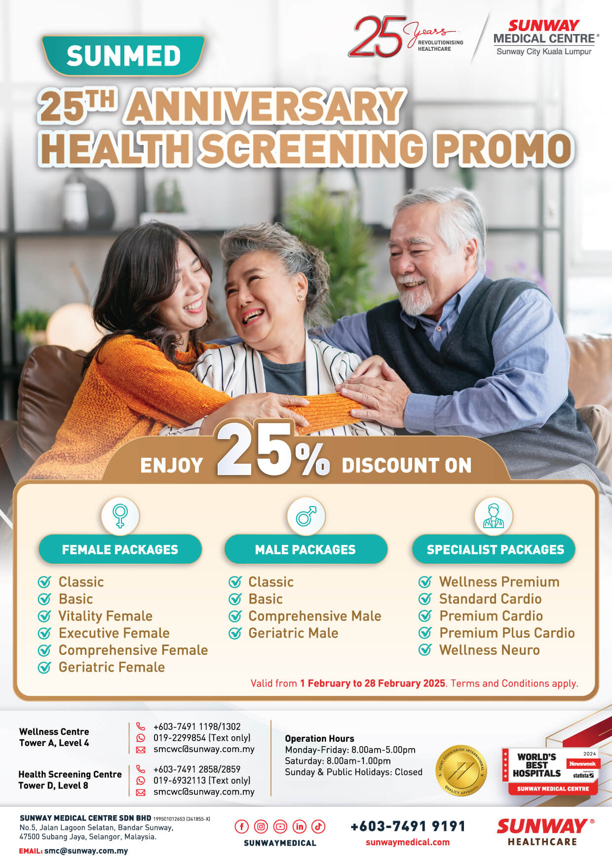 25th Anniversary Health Screening Promo