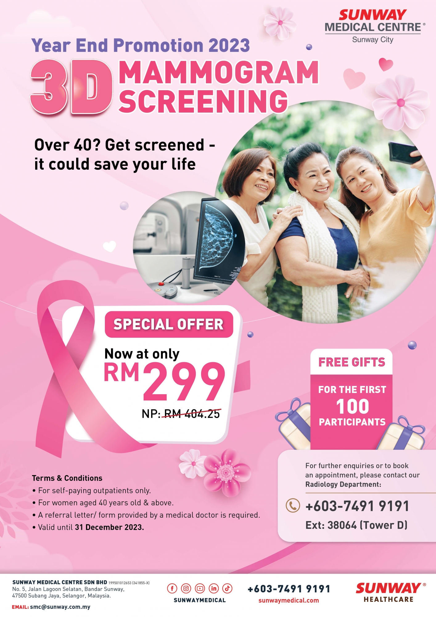 Pink October Promotion 3D Mammogram Screening